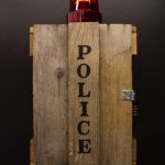 Police box prop inside the Speakeasy escape room at Escape It Grandview in Columbus Ohio