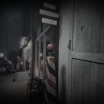 Hidden barber shop entrance inside the Speakeasy escape room at Escape It Grandview in Columbus Ohio