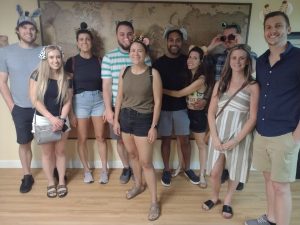 Corporate team participating in an escape game in Columbus Ohio at Escape It Grandview