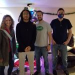 Couples enjoying a Christmas themed escape room experience in Columbus Ohio at Escape It Grandview