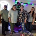 Group enjoying a Christmas themed date night escape room experience in Columbus Ohio at Escape It Grandview