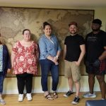 Group of friends after completing an escape game in Columbus Ohio at Escape AIt Grandview