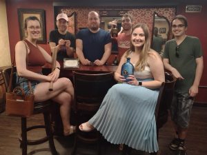 Group enjoying an immersive escape room experience in Columbus Ohio at Escape It Grandview