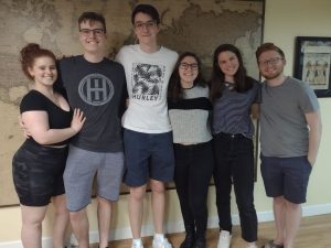 Group after completing an escape room in Columbus Ohio at Escape It Grandview