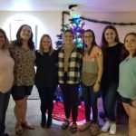 Team building group enjoying a Christmas-themed escape room in Columbus Ohio