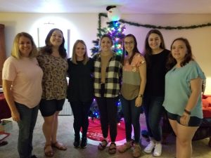 Team building group enjoying a Christmas-themed escape room in Columbus Ohio